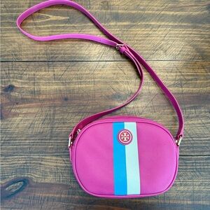 Tory Burch Pink and Blue Crossbody Bag